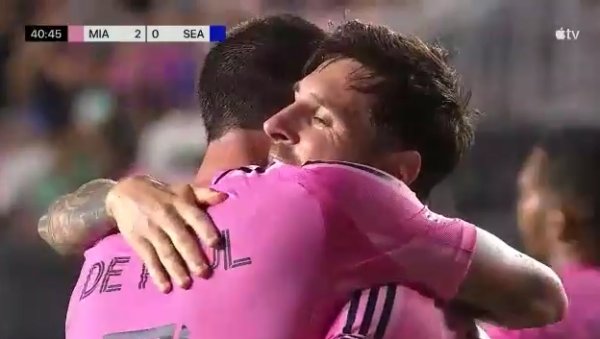 还是“巴西”连线！梅西破门传射建功，迈阿密2-0领跑