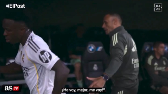 六台：阿隆索让人告知维尼修斯，若不从更衣室回来以后将更少上场